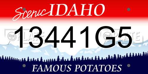 13441G5 Idaho License Plate