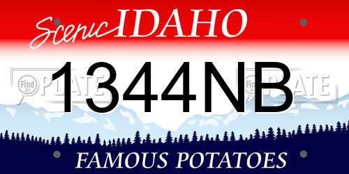 1344NB Idaho License Plate