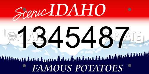 1345487 Idaho License Plate