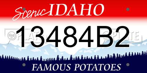 13484B2 Idaho License Plate