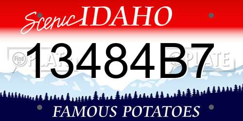 13484B7 Idaho License Plate