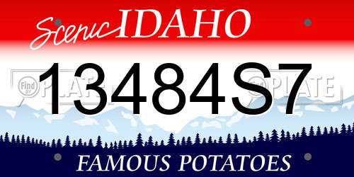13484S7 Idaho License Plate