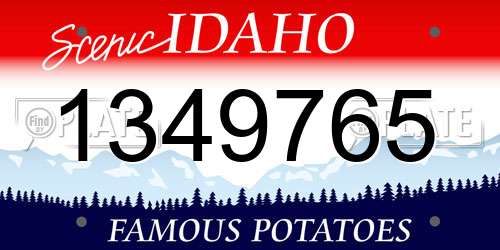 1349765 Idaho License Plate