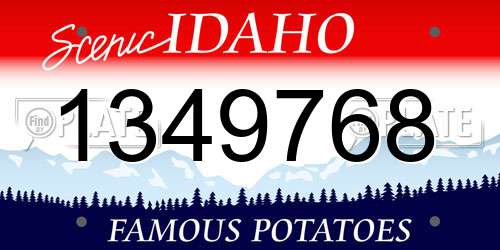 1349768 Idaho License Plate