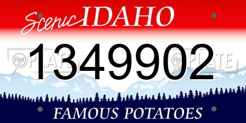1349902 Idaho License Plate