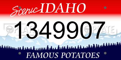 1349907 Idaho License Plate