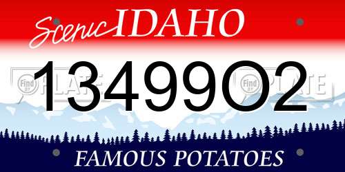 13499O2 Idaho License Plate