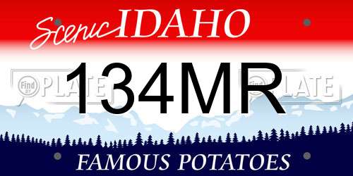 134MR Idaho License Plate
