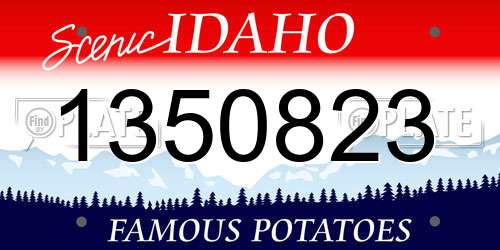 1350823 Idaho License Plate