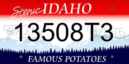13508T3 Idaho License Plate