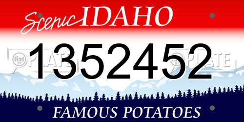 1352452 Idaho License Plate