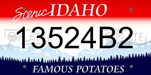 13524B2 Idaho License Plate