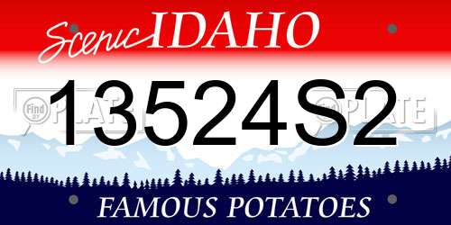 13524S2 Idaho License Plate