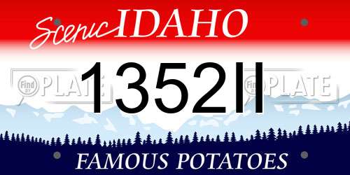 1352II Idaho License Plate