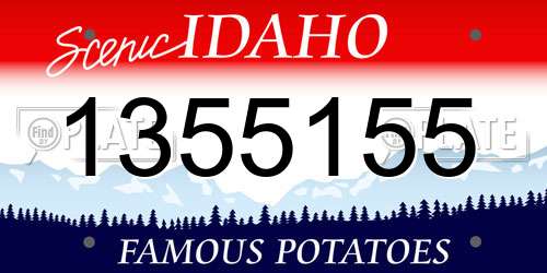 1355155 Idaho License Plate