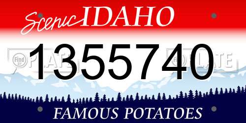 1355740 Idaho License Plate