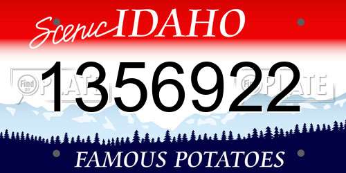 1356922 Idaho License Plate