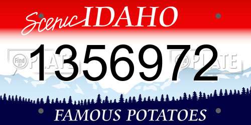 1356972 Idaho License Plate