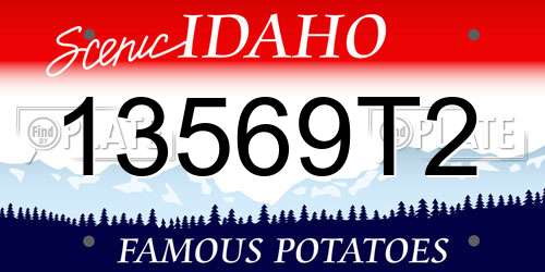 13569T2 Idaho License Plate