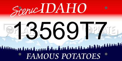 13569T7 Idaho License Plate