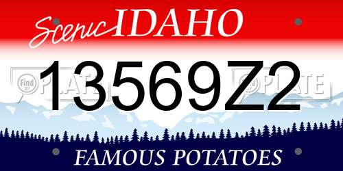 13569Z2 Idaho License Plate