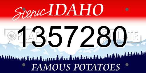 1357280 Idaho License Plate