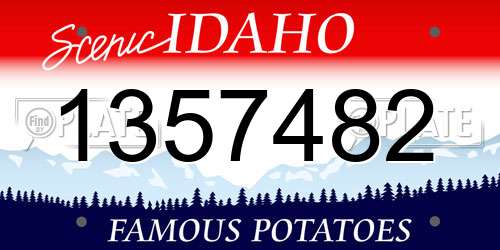 1357482 Idaho License Plate