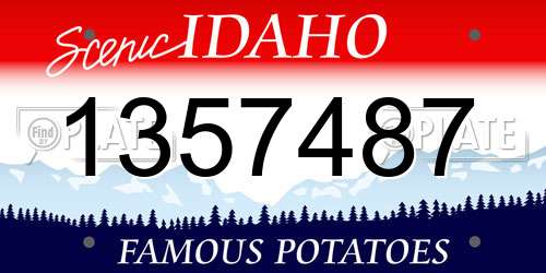 1357487 Idaho License Plate