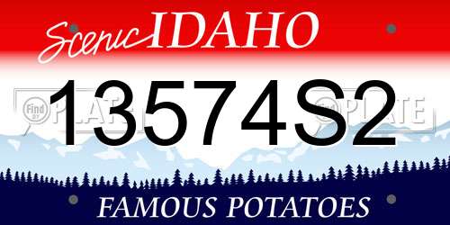 13574S2 Idaho License Plate