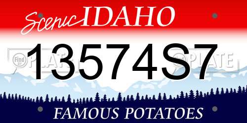 13574S7 Idaho License Plate