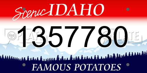 1357780 Idaho License Plate