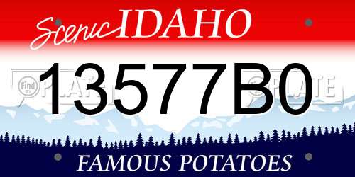 13577B0 Idaho License Plate