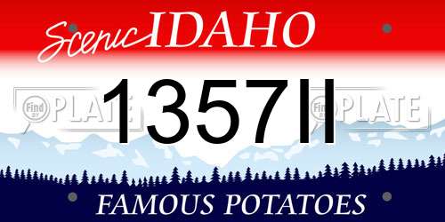 1357II Idaho License Plate