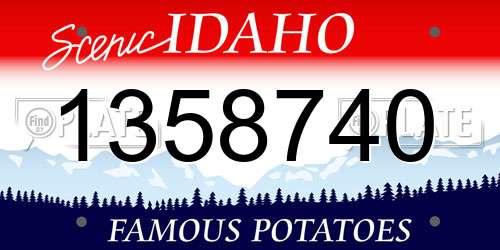 1358740 Idaho License Plate