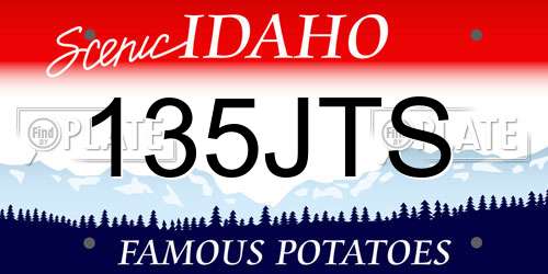 135JTS Idaho License Plate