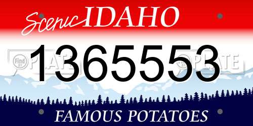 1365553 Idaho License Plate
