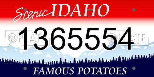1365554 Idaho License Plate
