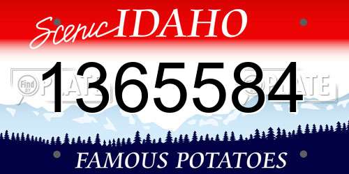 1365584 Idaho License Plate