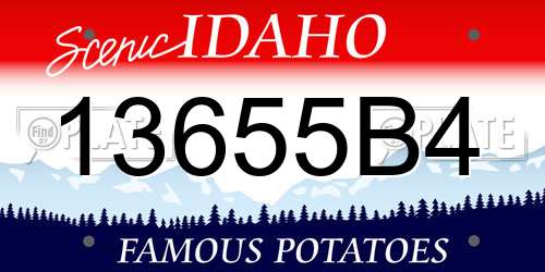 13655B4 Idaho License Plate