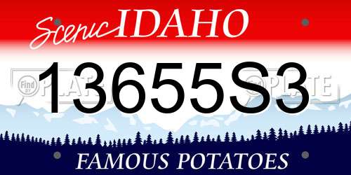 13655S3 Idaho License Plate