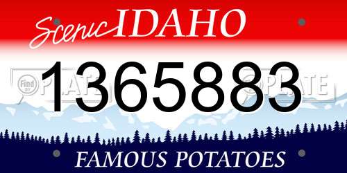 1365883 Idaho License Plate