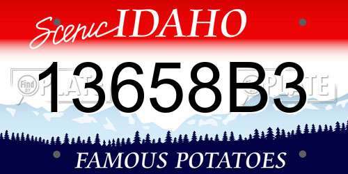 13658B3 Idaho License Plate