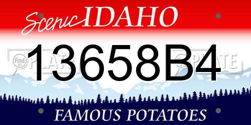 13658B4 Idaho License Plate
