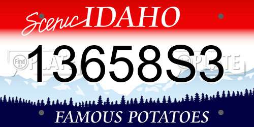 13658S3 Idaho License Plate