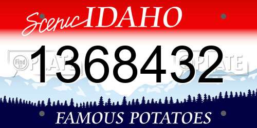 1368432 Idaho License Plate
