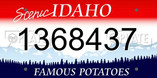 1368437 Idaho License Plate
