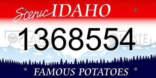 1368554 Idaho License Plate