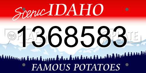 1368583 Idaho License Plate
