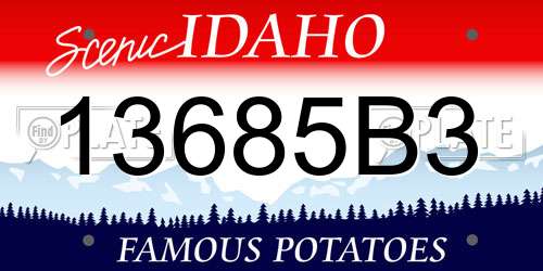 13685B3 Idaho License Plate