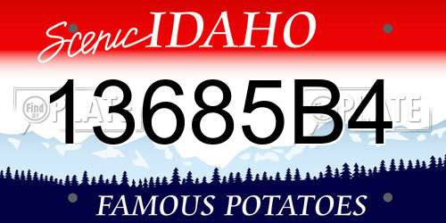 13685B4 Idaho License Plate
